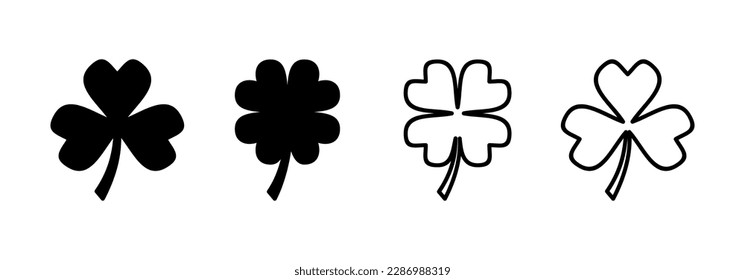 Clover icon vector for web and mobile app. clover sign and symbol. four leaf clover icon.