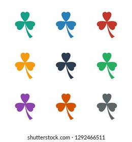 Clover icon white background. Editable filled Clover icon from casino. Trendy Clover icon for web and mobile.