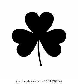 Clover icon.Irish Holiday Saint  Patrick day symbol. Vector