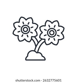 ícones de trevo isolados no fundo branco. Design de estilo plano