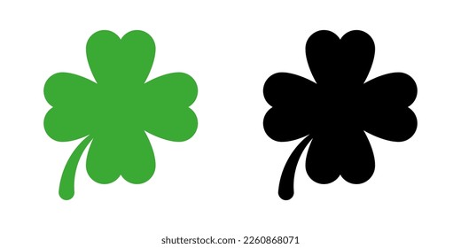 Clover icons. Clover leave icons. clover leaf vector icons. Four leaf clover icons. Vector EPS 10