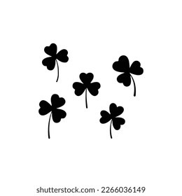 Clover icons set, Plaid pattern shamrock icons, Clover leopard print.
Four leaf clover icons, Clover symbol of St.
Patrick's Day, Vector illustration