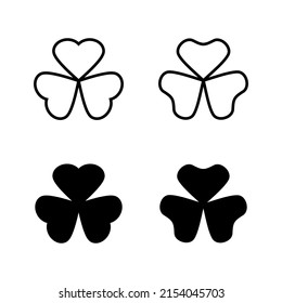 Clover icons vector. clover sign and symbol. four leaf clover icon.