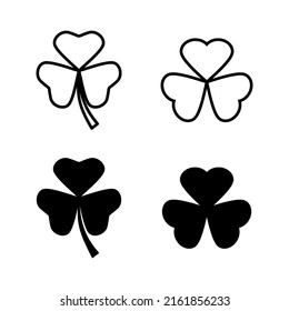 Clover icons vector. clover sign and symbol. four leaf clover icon.
