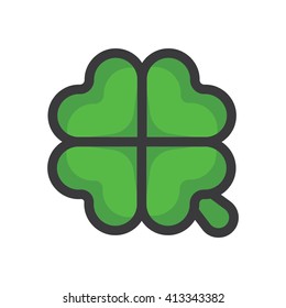 Clover Illustration - Flat Icon