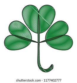 Clover irish symbol scribble