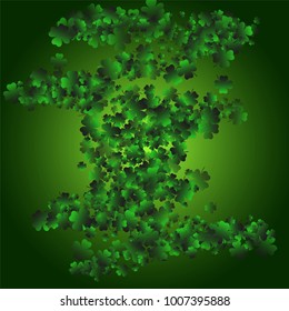 Clover isolated is a confetti which consist of many isolated elements. Stylish and beautiful clover isolated. Can be used as poster, border, background, wallpaper, card and etc