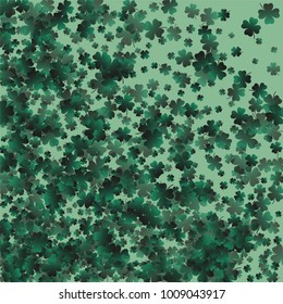 Clover isolated is a confetti which consist of many isolated elements. Stylish and beautiful clover isolated. Can be used as poster, border, background, wallpaper, card and etc