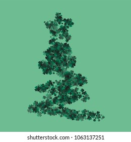 Clover isolated is a confetti which consist of many isolated elements. Stylish and beautiful clover isolated. Can be used as poster, border, background, wallpaper, card and etc