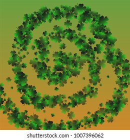 Clover isolated green is a confetti which consist of many isolated elements. Stylish and beautiful clover isolated green. Can be used as poster, border, background, wallpaper, card and etc