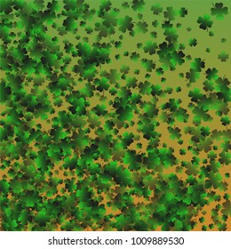 Clover isolated green is a confetti which consist of many isolated elements. Stylish and beautiful clover isolated green. Can be used as poster, border, background, wallpaper, card and etc