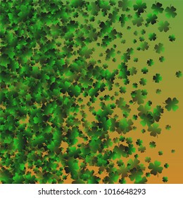 Clover isolated green is a confetti which consist of many isolated elements. Stylish and beautiful clover isolated green. Can be used as poster, border, background, wallpaper, card and etc