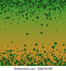 Clover isolated green is a confetti which consist of many isolated elements. Stylish and beautiful clover isolated green. Can be used as poster, border, background, wallpaper, card and etc