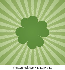 Clover isolated on rays background