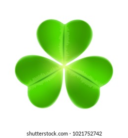 Clover isolated on white background. Happy Saint Patricks Day. Vector illustration. EPS 10