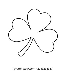 Clover isolated on white background. Vector illustration