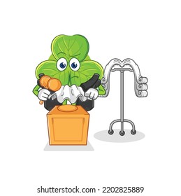 the clover judge holds gavel. character vector