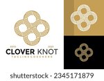 Clover knot linear design vector symbol icon illustration