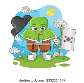 the clover korean culture vector. cartoon character
