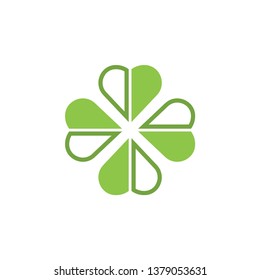Clover leaf clip art graphic design template vector