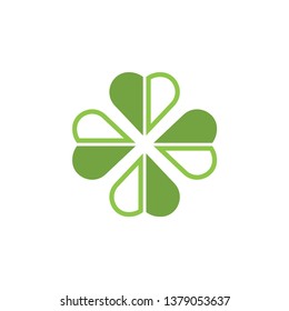 Clover leaf clip art graphic design template vector