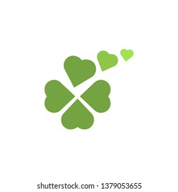 Clover leaf clip art graphic design template vector