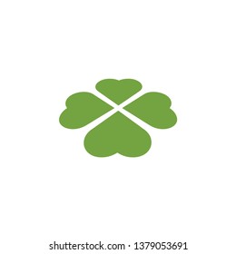 Clover leaf clip art graphic design template vector