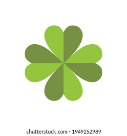 Clover leaf clip art graphic design template vector