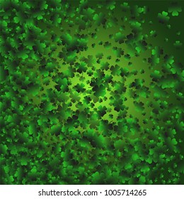 Clover leaf is a confetti which consist of many isolated elements. Stylish and beautiful clover leaf. Can be used as poster, border, background, wallpaper, card and etc