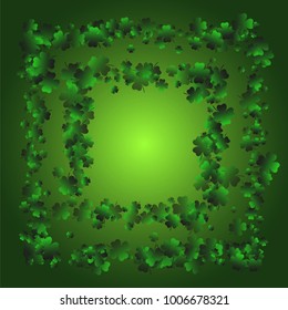 Clover leaf is a confetti which consist of many isolated elements. Stylish and beautiful clover leaf. Can be used as poster, border, background, wallpaper, card and etc