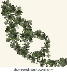 Clover leaf is a confetti which consist of many isolated elements. Stylish and beautiful clover leaf. Can be used as poster, border, background, wallpaper, card and etc