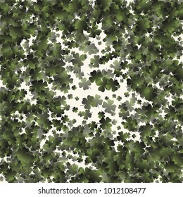 Clover leaf is a confetti which consist of many isolated elements. Stylish and beautiful clover leaf. Can be used as poster, border, background, wallpaper, card and etc