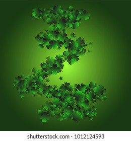 Clover leaf is a confetti which consist of many isolated elements. Stylish and beautiful clover leaf. Can be used as poster, border, background, wallpaper, card and etc