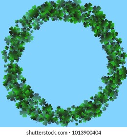 Clover leaf is a confetti which consist of many isolated elements. Stylish and beautiful clover leaf. Can be used as poster, border, background, wallpaper, card and etc