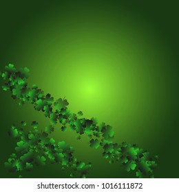 Clover leaf is a confetti which consist of many isolated elements. Stylish and beautiful clover leaf. Can be used as poster, border, background, wallpaper, card and etc