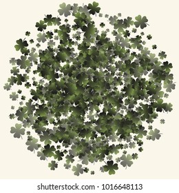 Clover leaf is a confetti which consist of many isolated elements. Stylish and beautiful clover leaf. Can be used as poster, border, background, wallpaper, card and etc