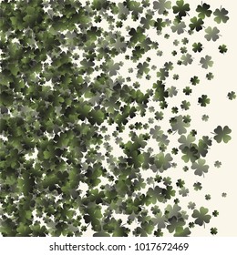 Clover leaf is a confetti which consist of many isolated elements. Stylish and beautiful clover leaf. Can be used as poster, border, background, wallpaper, card and etc