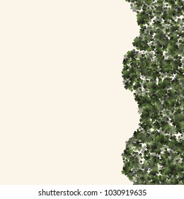 Clover leaf is a confetti which consist of many isolated elements. Stylish and beautiful clover leaf. Can be used as poster, border, background, wallpaper, card and etc