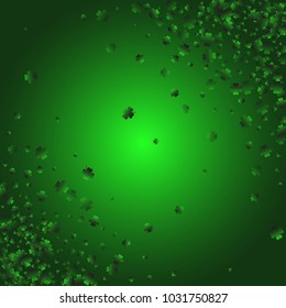 Clover leaf is a confetti which consist of many isolated elements. Stylish and beautiful clover leaf. Can be used as poster, border, background, wallpaper, card and etc