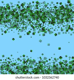 Clover leaf is a confetti which consist of many isolated elements. Stylish and beautiful clover leaf. Can be used as poster, border, background, wallpaper, card and etc