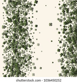 Clover leaf is a confetti which consist of many isolated elements. Stylish and beautiful clover leaf. Can be used as poster, border, background, wallpaper, card and etc