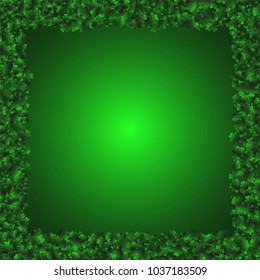 Clover leaf is a confetti which consist of many isolated elements. Stylish and beautiful clover leaf. Can be used as poster, border, background, wallpaper, card and etc