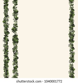Clover leaf is a confetti which consist of many isolated elements. Stylish and beautiful clover leaf. Can be used as poster, border, background, wallpaper, card and etc