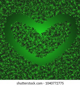 Clover leaf is a confetti which consist of many isolated elements. Stylish and beautiful clover leaf. Can be used as poster, border, background, wallpaper, card and etc