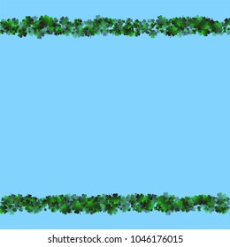 Clover leaf is a confetti which consist of many isolated elements. Stylish and beautiful clover leaf. Can be used as poster, border, background, wallpaper, card and etc