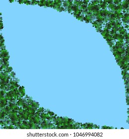 Clover leaf is a confetti which consist of many isolated elements. Stylish and beautiful clover leaf. Can be used as poster, border, background, wallpaper, card and etc