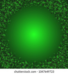 Clover leaf is a confetti which consist of many isolated elements. Stylish and beautiful clover leaf. Can be used as poster, border, background, wallpaper, card and etc