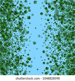 Clover leaf is a confetti which consist of many isolated elements. Stylish and beautiful clover leaf. Can be used as poster, border, background, wallpaper, card and etc