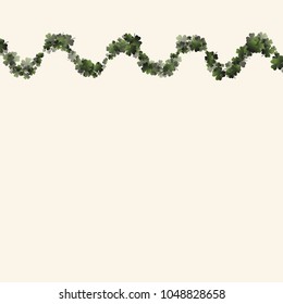Clover leaf is a confetti which consist of many isolated elements. Stylish and beautiful clover leaf. Can be used as poster, border, background, wallpaper, card and etc