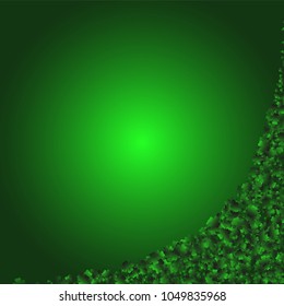 Clover leaf is a confetti which consist of many isolated elements. Stylish and beautiful clover leaf. Can be used as poster, border, background, wallpaper, card and etc